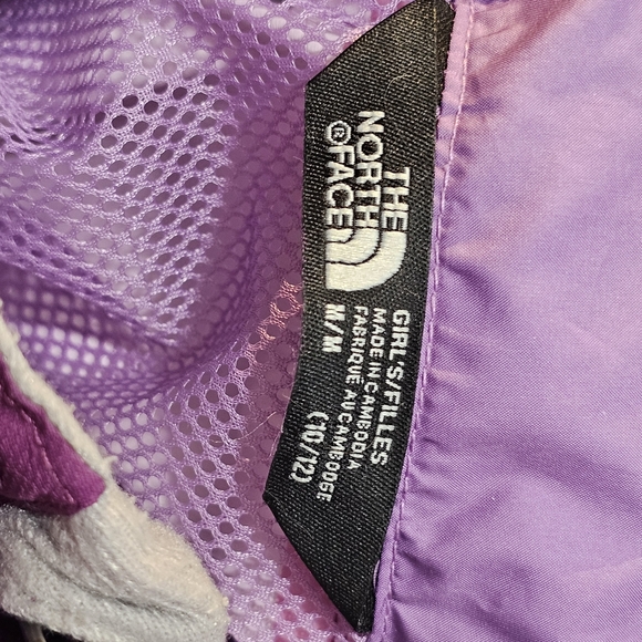 The North Face Purple Girls Jacket Medium 10-12 Dryvent Rain Coat Full Zip Hood - Picture 7 of 14